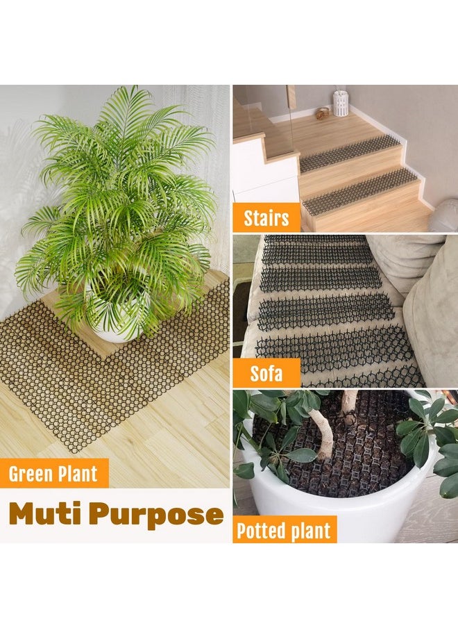 OCEANPAX - 8.5 X 6.5 Inch Scat Mat For Cats With 6 Garden Staples & 6 Ties, 12 Pack Cat Deterrent Mat For Garden Fence & Animal Barrier - Image 1
