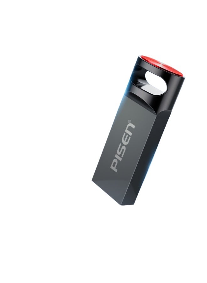 شاحن USB محمول معدني للسيارة بيسن Pisen نقل سريع واجهات USB3.0 و USB3.2 سعة 64 جيجابايت متوافق مع الكمبيوتر والهاتف المحمول - Image 1