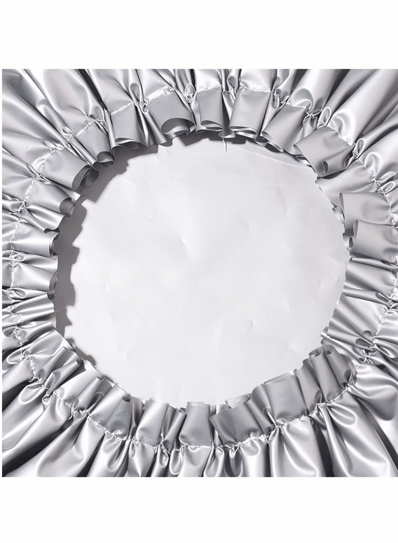 Excefore Shower Cap, 4 Packs Jumbo Caps for Women Reusable Waterproof with Adjustable Elastic Band, Long Thick Hair Bath - Image 5