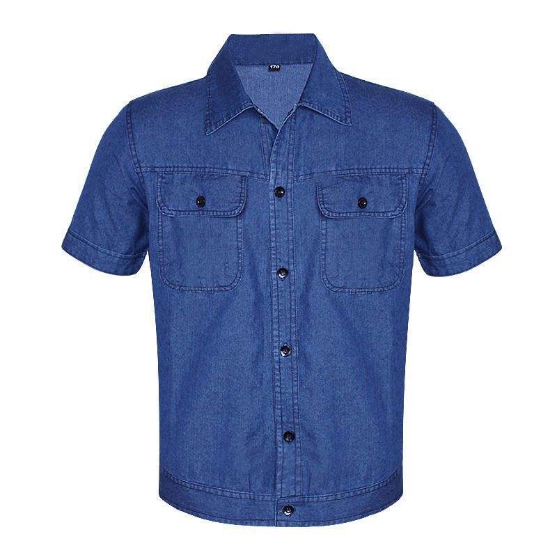 Summer Overalls Men'S Suit Jacket Pants Thin Long Short Sleeve Denim Breathable Wear-Resistant Anti-Scald Welding Work Protection Clothing - Image 4