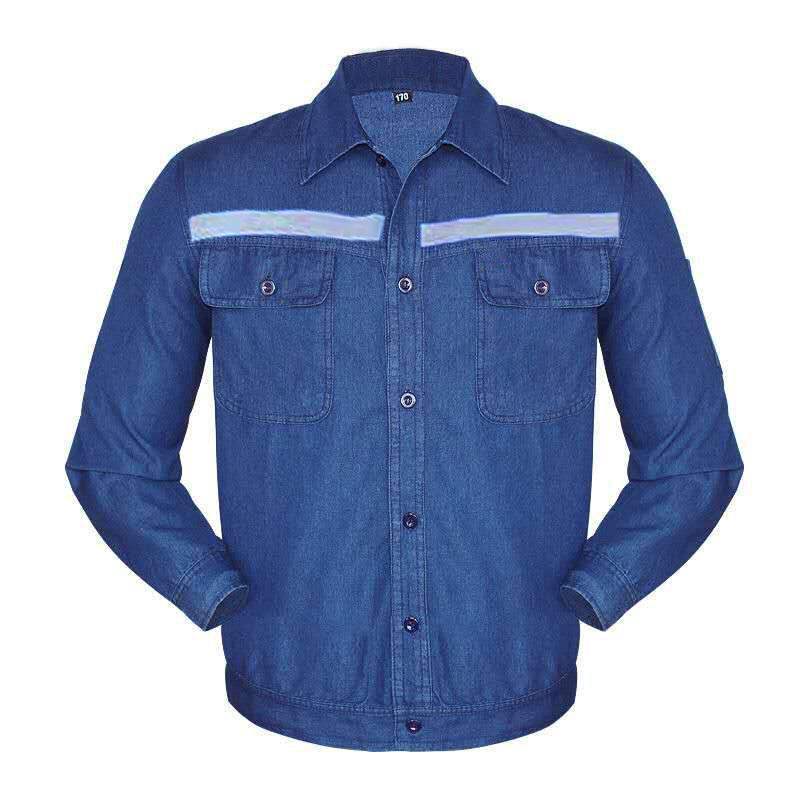 Summer Overalls Men'S Suit Jacket Pants Thin Long Short Sleeve Denim Breathable Wear-Resistant Anti-Scald Welding Work Protection Clothing - Image 5