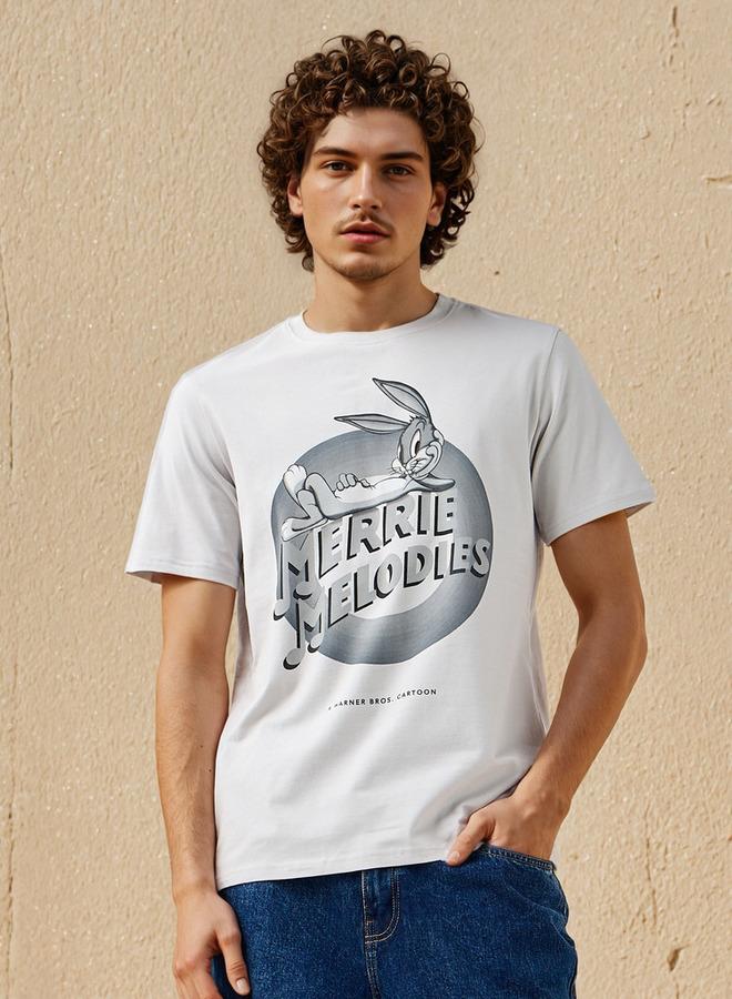 SP Characters Men Crew Neck Short Sleeves Looney Tunes Print T-shirt - Image 1