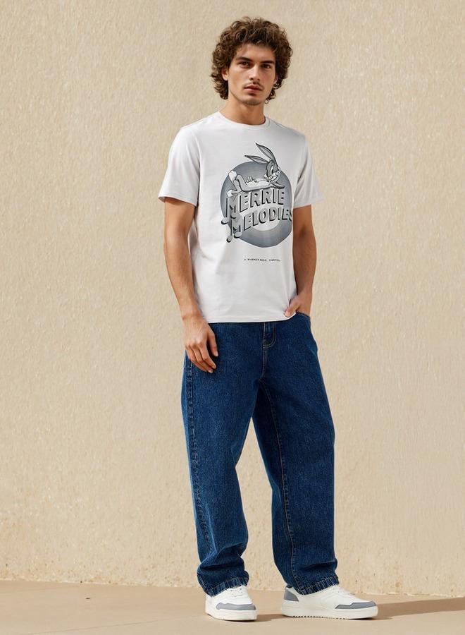 SP Characters Men Crew Neck Short Sleeves Looney Tunes Print T-shirt - Image 2