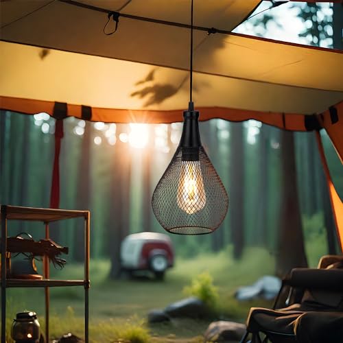 JHY DESIGN Hanging Lamp Battery Operated Cordless Hanging Light Great for Parties Patio Events for Indoors Outdoors(Teardrop Shape) - Image 5