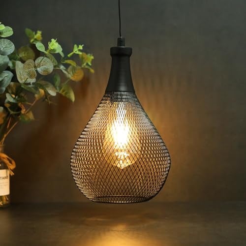 JHY DESIGN Hanging Lamp Battery Operated Cordless Hanging Light Great for Parties Patio Events for Indoors Outdoors(Teardrop Shape) - Image 1
