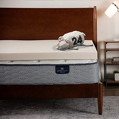Serta CopperGel Cooling PressureRelieving Memory Foam Mattress Topper 3 Inch Twin