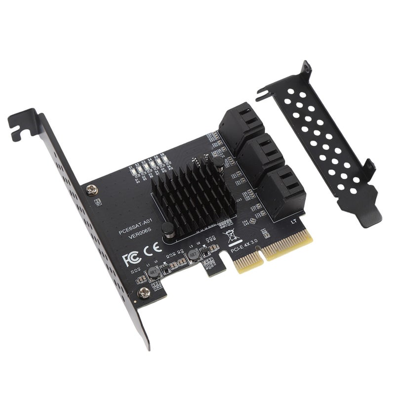 بطاقة امتداد أقراص أقراص الأقراص الثابتة السلسلية ATA3.0 بـ 6 منافذ من نوع PCIE لشريحة ASM1166 وواجهة PCI-E3.0 GEN3 4X - Image 3