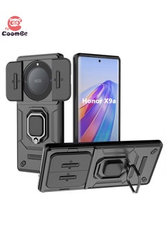 CoomBe Slide Camera Phone Case Honor X9a Cover Luxury Armor PC Shockproof Metal Ring Stand Protective Back Cover  - Image 1