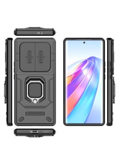 CoomBe Slide Camera Phone Case Honor X9a Cover Luxury Armor PC Shockproof Metal Ring Stand Protective Back Cover  - Image 2