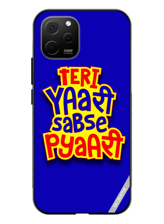 VR CREATIVE Protective Case Cover For Huawei Nova Y61 Teri Yaari Sabse Pyaari Hindi Quots Design Multicolour - Image 1
