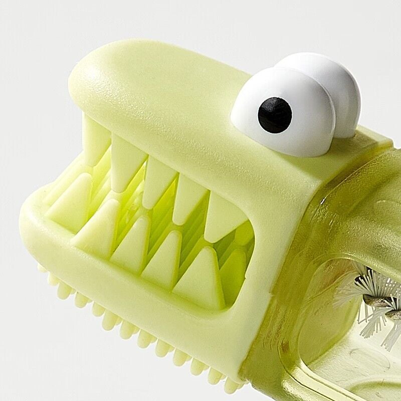 Explosions Petals Small Crocodile Three-In-One Cup Cover Brush Thermos Cup Multifunctional Gap Cleaning Brush Cup Mouth Brush - Image 1