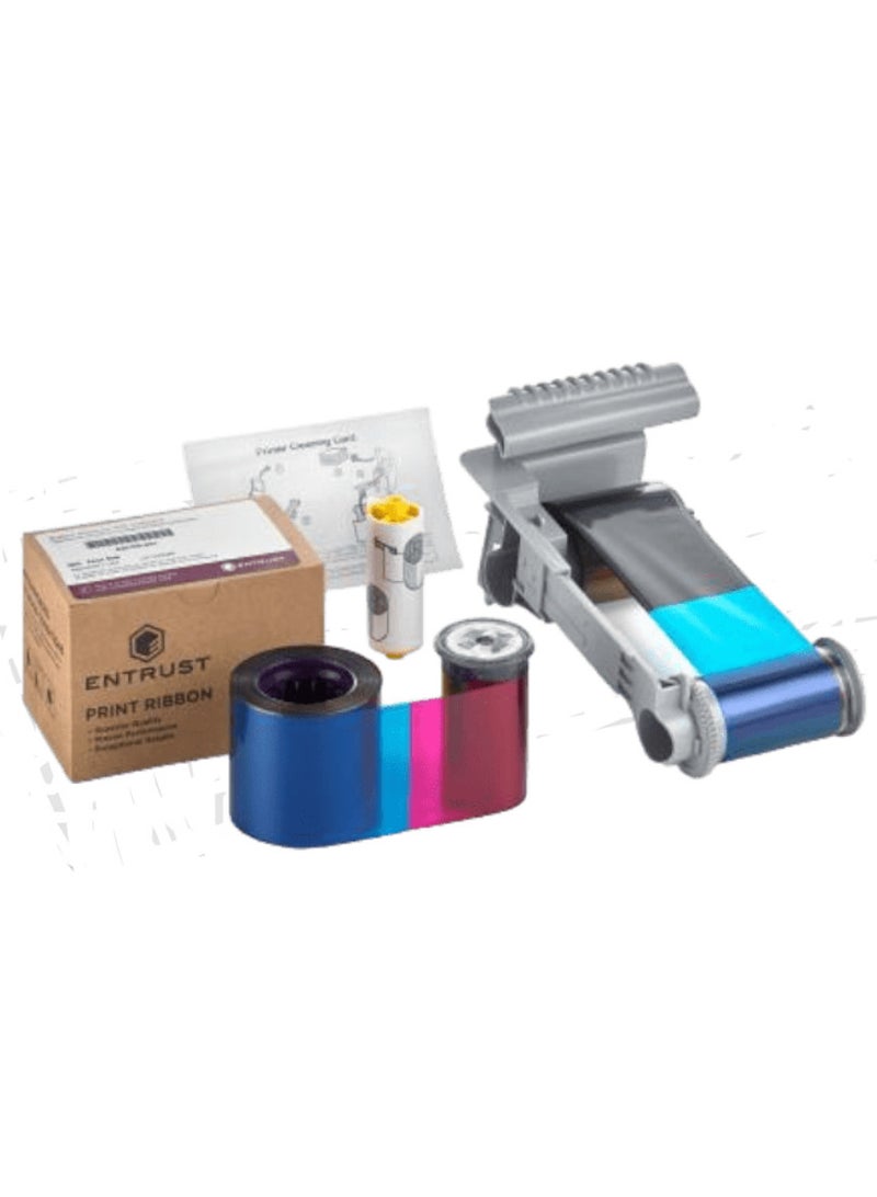 DATACARD Entrust Sigma 525100-004-S100 Color Ribbon, 500 Images Single Side, 250 Images Double Side, Automatic Adjustments, YMCKT | 525100-004-S100 - Image 2