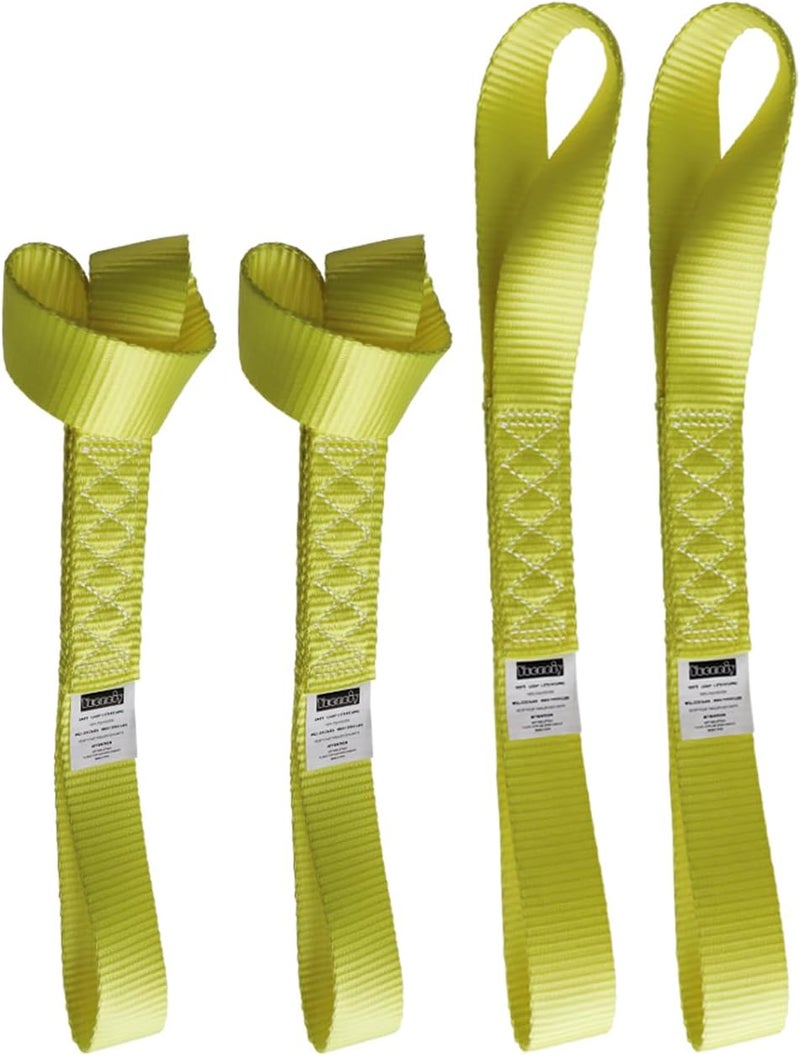 Yuoneiy Heavy Duty Soft Loop Tie Down Straps (4PK) - Image 1