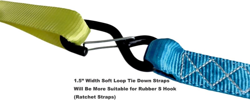 Yuoneiy Heavy Duty Soft Loop Tie Down Straps (4PK) - Image 5