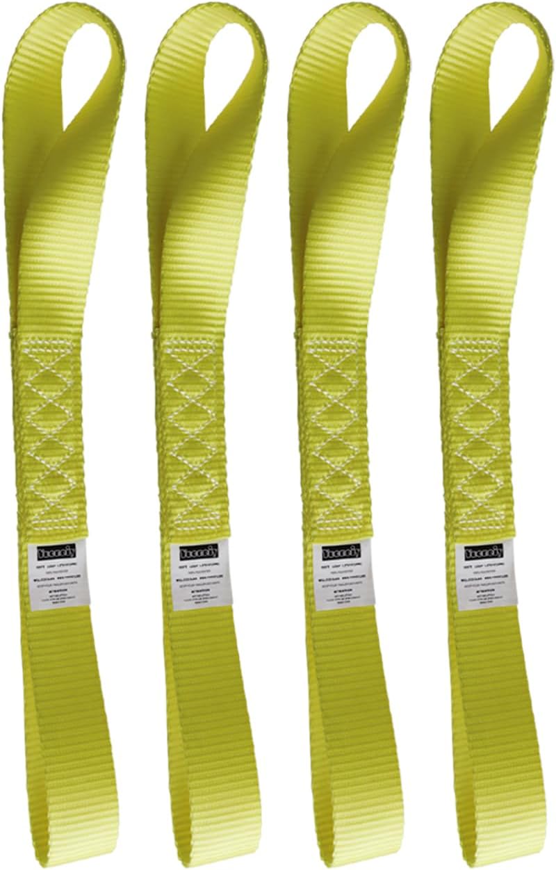 Yuoneiy Heavy Duty Soft Loop Tie Down Straps (4PK) - Image 2