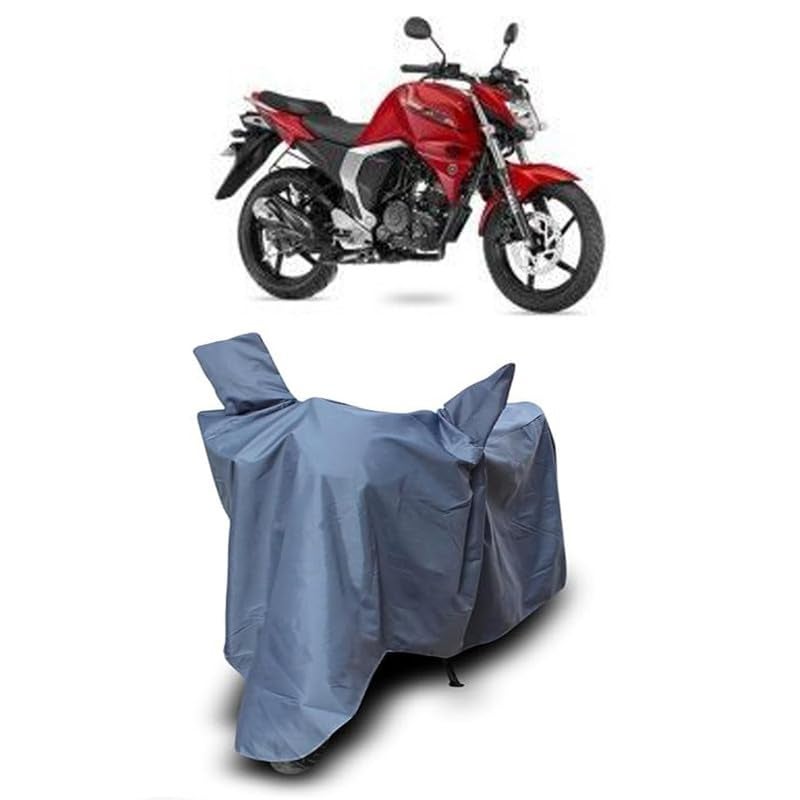 MADAFIYA Waterproof Two Wheeler Cover for Yamaha FZ-Fi Version 3 Bike All Season Protection Bike Cover for Rain & Sun (Grey) - Image 1