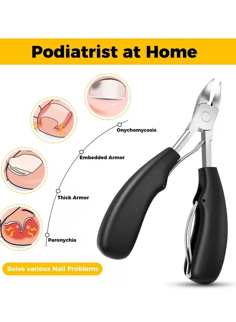 جلوسكي قص الأظافر أصابع القدم، قص الأظافر لأدوات الأظافر السميكة أو المتنامية، الفولاذ المقاوم للصدأ حاد الأقدام قص الأظافر أصابع القدم - Image 5