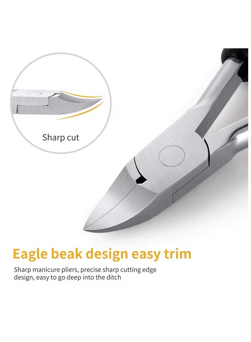جلوسكي قص الأظافر أصابع القدم، قص الأظافر لأدوات الأظافر السميكة أو المتنامية، الفولاذ المقاوم للصدأ حاد الأقدام قص الأظافر أصابع القدم - Image 2