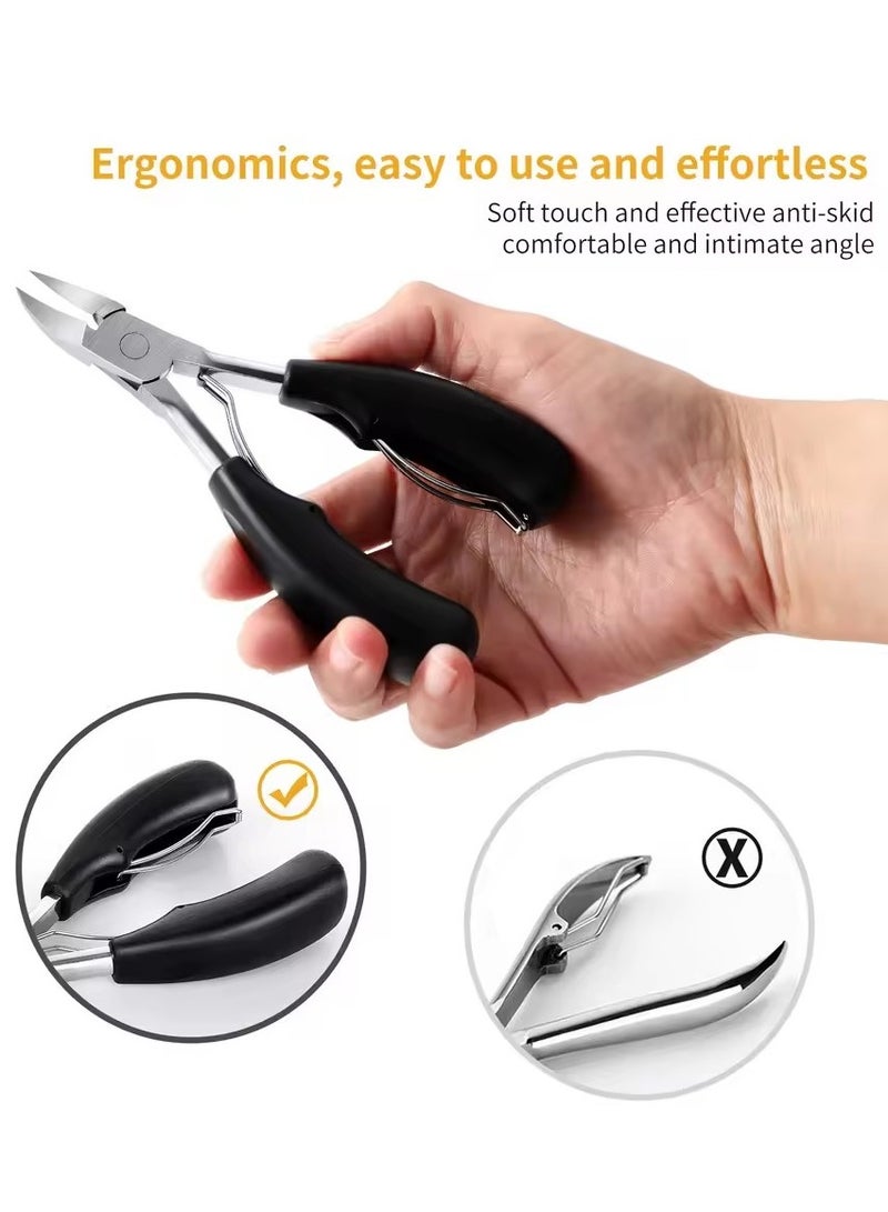 جلوسكي قص الأظافر أصابع القدم، قص الأظافر لأدوات الأظافر السميكة أو المتنامية، الفولاذ المقاوم للصدأ حاد الأقدام قص الأظافر أصابع القدم - Image 4