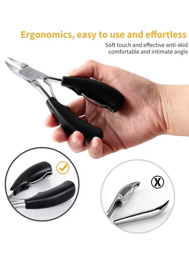 جلوسكي قص الأظافر أصابع القدم، قص الأظافر لأدوات الأظافر السميكة أو المتنامية، الفولاذ المقاوم للصدأ حاد الأقدام قص الأظافر أصابع القدم - Image 3