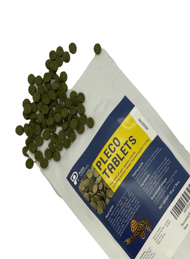 Plecoceramics رقائق بليكو من بليكوسيراميكس، غذاء عالمي لمعظم أسماك الزينة - السلاحف، والأسماك الذهبية، وسمك السلور، ورقائق الطحالب للأسماك القاعية - أقراص بروتين - غذاء أسماك البرك (1.76 أونصة / 50 غرام) - Image 5
