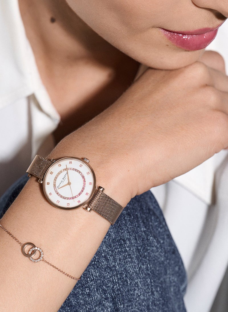 OLIVIA BURTON Women's Analog Round Shape Stainless Steel Wrist Watch 24000006 - 32 Mm - Image 4