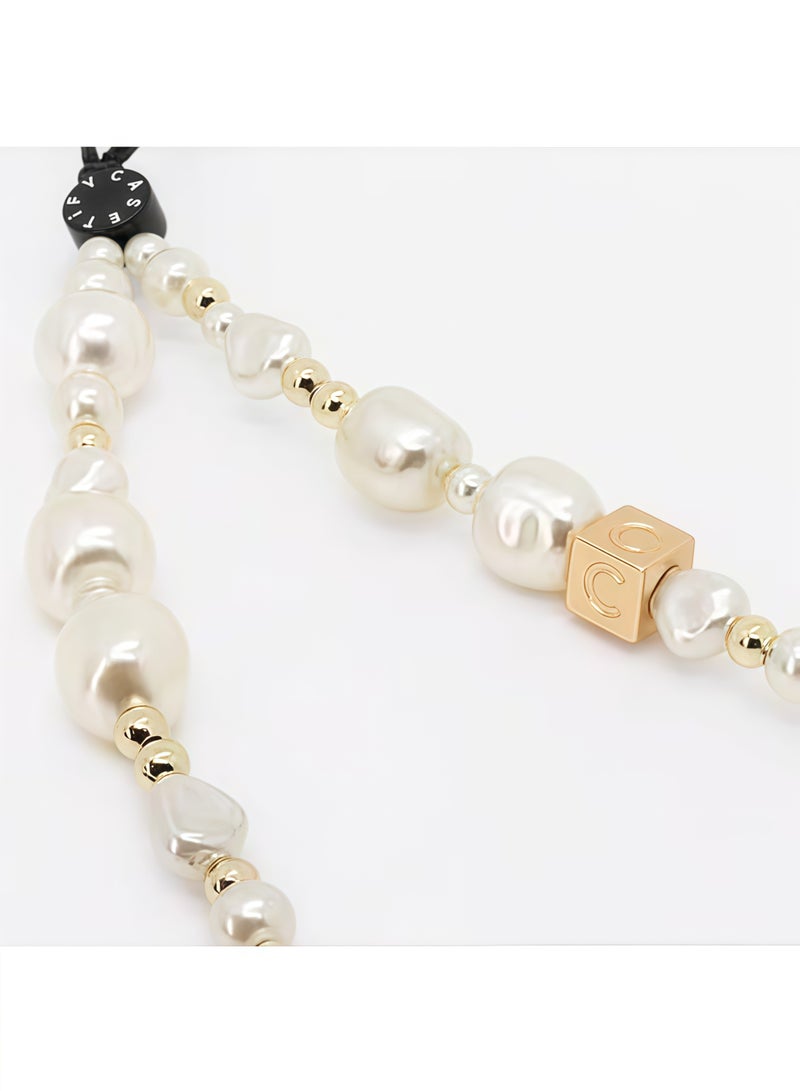 Phone Charm Phone Wrist Strap for Women Phone Chain Phone Lanyard Handmade Cell Phone Accessories for Women Classic Pearl - Image 4