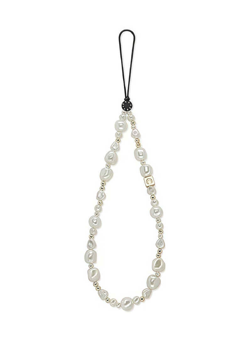 Phone Charm Phone Wrist Strap for Women Phone Chain Phone Lanyard Handmade Cell Phone Accessories for Women Classic Pearl - Image 1