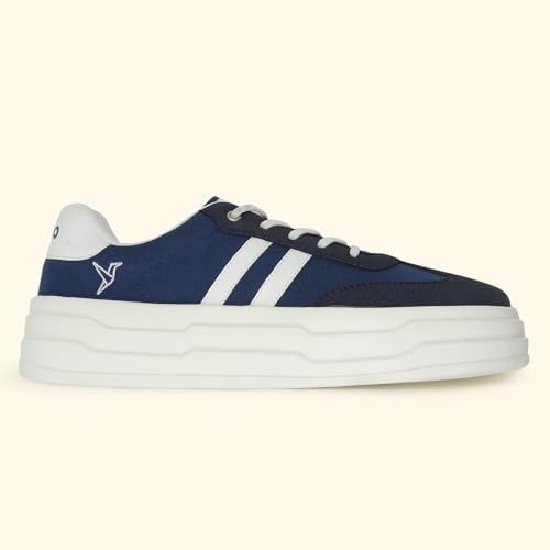 YOHO Fluffs 002 Sneaker for women | Stylish Canvas Design | Lightweight EVA Sole | Breathable Comfort | Eco-Conscious Build | Mystery Blue - UK 5 - Image 3