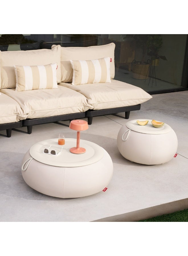 Fatboy Humpty Outdoor Round Coffee Table - Steel Tabletop, Easy-to-Inflate, Durable for Indoor & Outdoor (65 x 35 cm) (Pebble) - Image 2