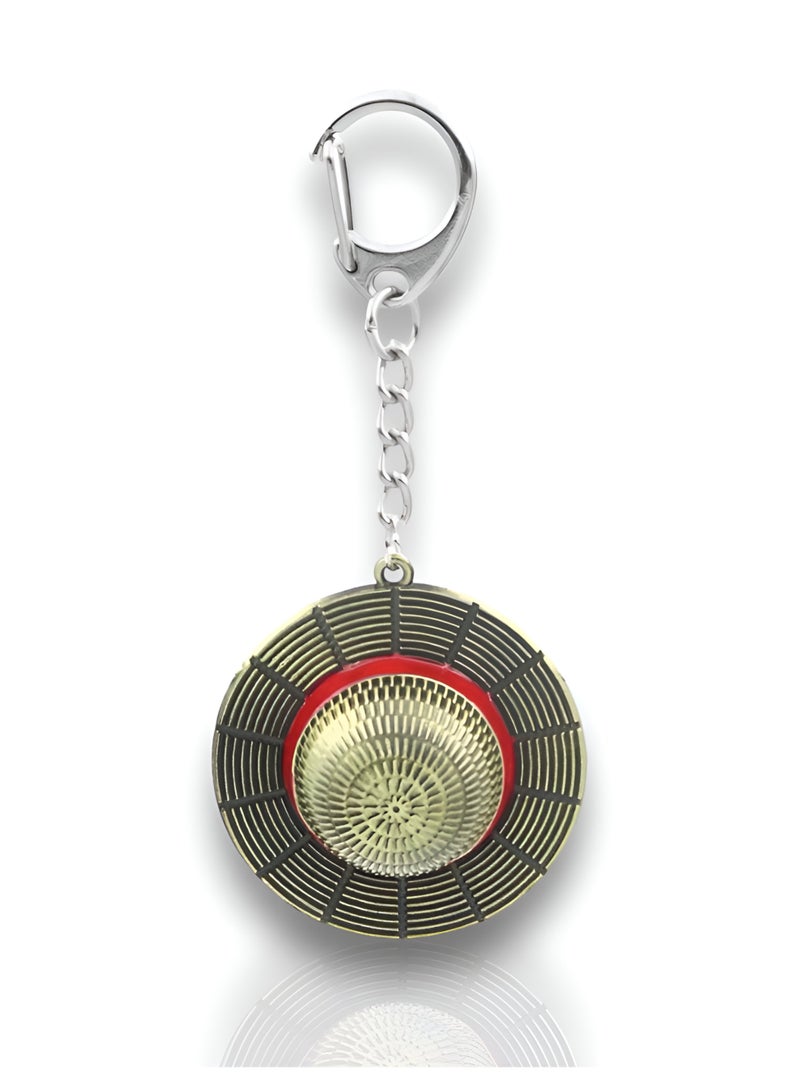 Mida One Piece Keychain - Rotating Straw Hat Design - Image 1