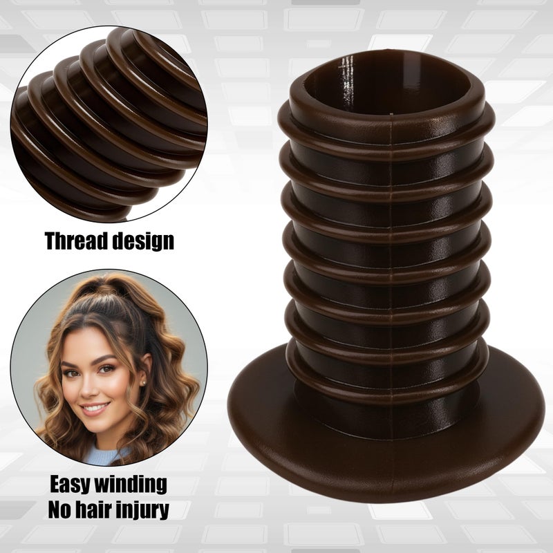KH866 4Pcs Ponytail Volumizer Brown Ponytail Holder Bump Up Hair Styling Insert Pro Increased Volume Hair Pad Fashion Hair Bun Maker Magic Hair Bump Accessory Tool for High Lift - Image 5