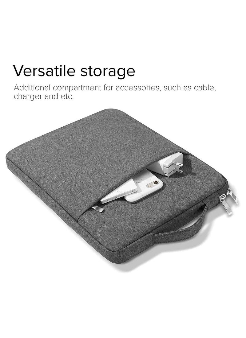Generic Laptop Sleeve Bag Compatible with MacBook Air 13 inch A2337 M1 A2179 A1932 2018-2022/Pro 13 M2 M1 A2338 A2251 A2289 A2159 A1989 A1706 A1708, Polyester Vertical Case with Pocket (Grey)  - Image 3
