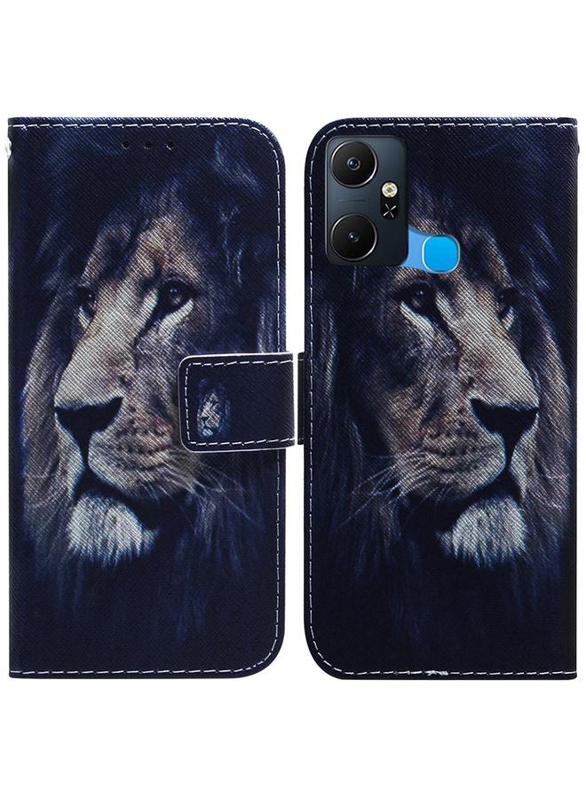 Zaboon Case For Infinix Smart 6 Plus Coloured Drawing Horizontal Flip Leather Phone Case - Image 1