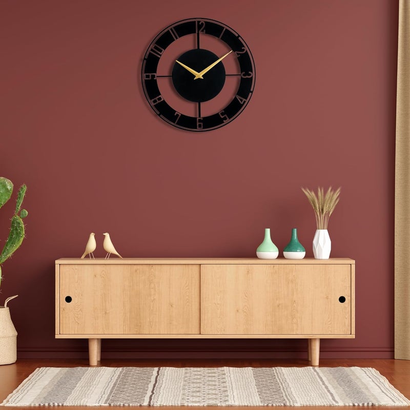 Dcloud Metallic Wall Clock for Home Office Living Room Bedroom Kids Room and Kitchen 40 x 40 cm Big Size Stylish Latest Home Decor Battery Included 40 CM DA85 - Image 3