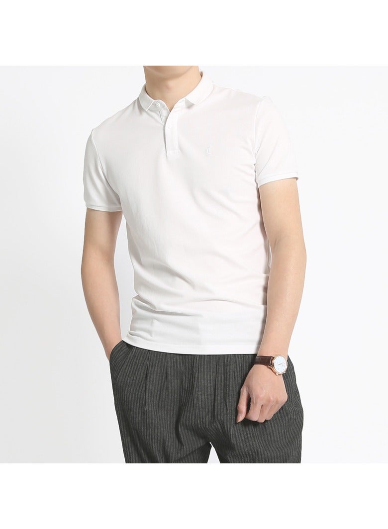 Loquat Squality Casual Men's Solid Color Commuting Polo Shirt With Lapel (Slightly one size smaller)  - Image 1