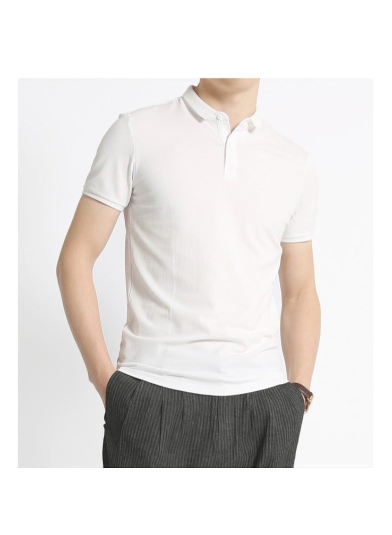 Loquat Squality Casual Men's Solid Color Commuting Polo Shirt With Lapel (Slightly one size smaller)  - Image 2