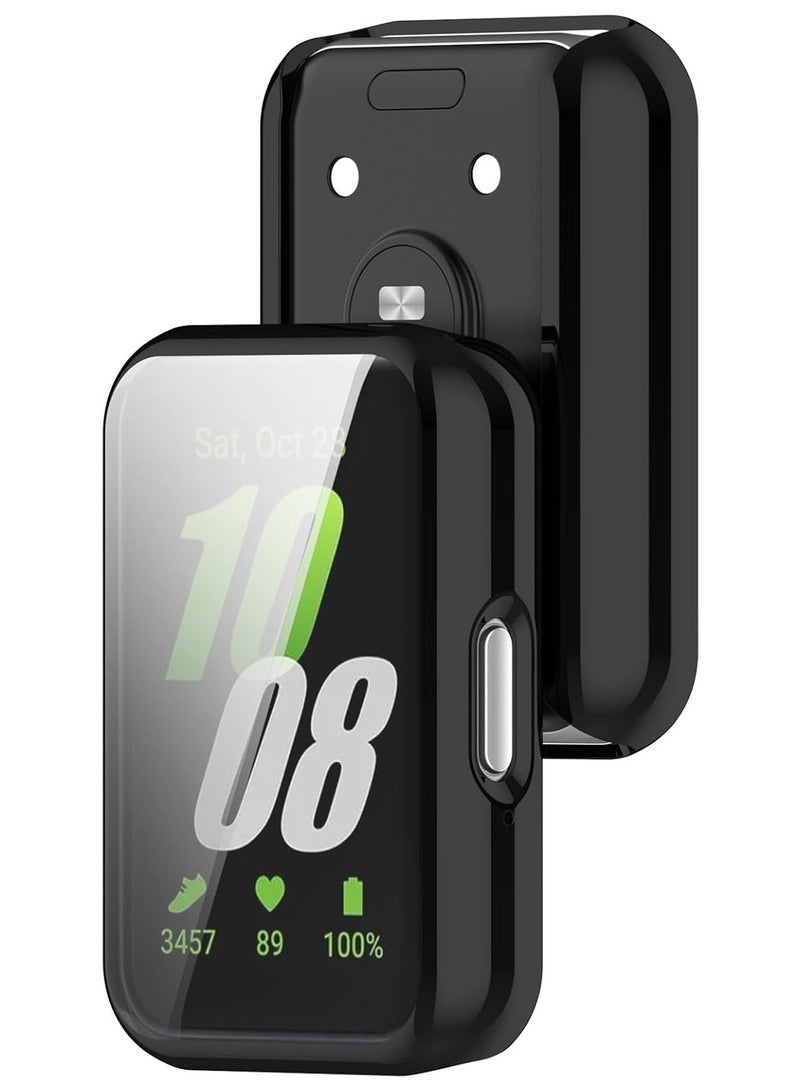 HablTech Case for Samsung Galaxy Fit 3 Screen Protector TPU Full Coverage Protective Cover (Black) - Image 3