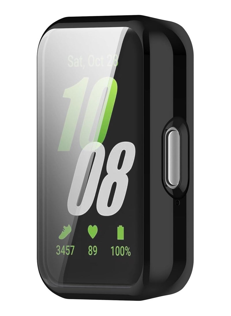 HablTech Case for Samsung Galaxy Fit 3 Screen Protector TPU Full Coverage Protective Cover (Black) - Image 2