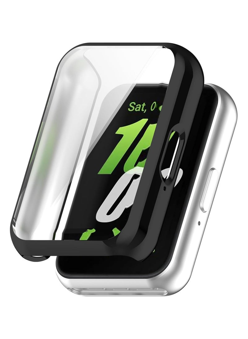 HablTech Case for Samsung Galaxy Fit 3 Screen Protector TPU Full Coverage Protective Cover (Black) - Image 1