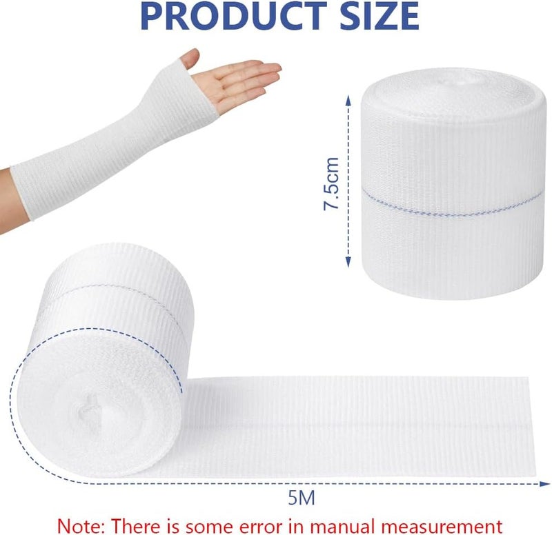 Flintronic Tubular Bandages, 7.5cm x 5m Stretch Cotton Bandage, Eczema Conforming Retention, for Arm, Ankle, Wrist - Image 2