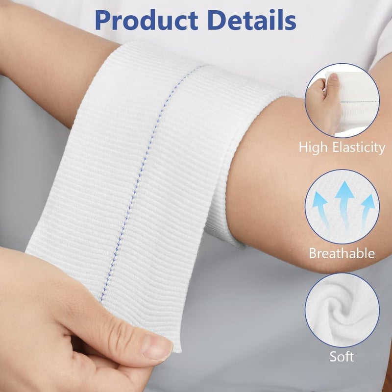 Flintronic Tubular Bandages, 7.5cm x 5m Stretch Cotton Bandage, Eczema Conforming Retention, for Arm, Ankle, Wrist - Image 4