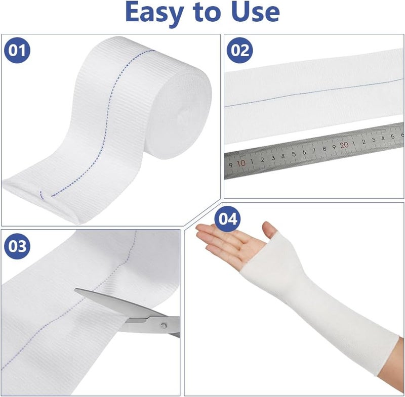 Flintronic Tubular Bandages, 7.5cm x 5m Stretch Cotton Bandage, Eczema Conforming Retention, for Arm, Ankle, Wrist - Image 5