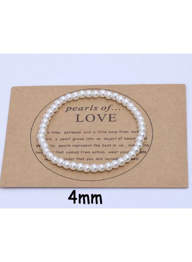 NIBEMINENT Handmade High-Quality Resin Imitation Pearl Bracelet