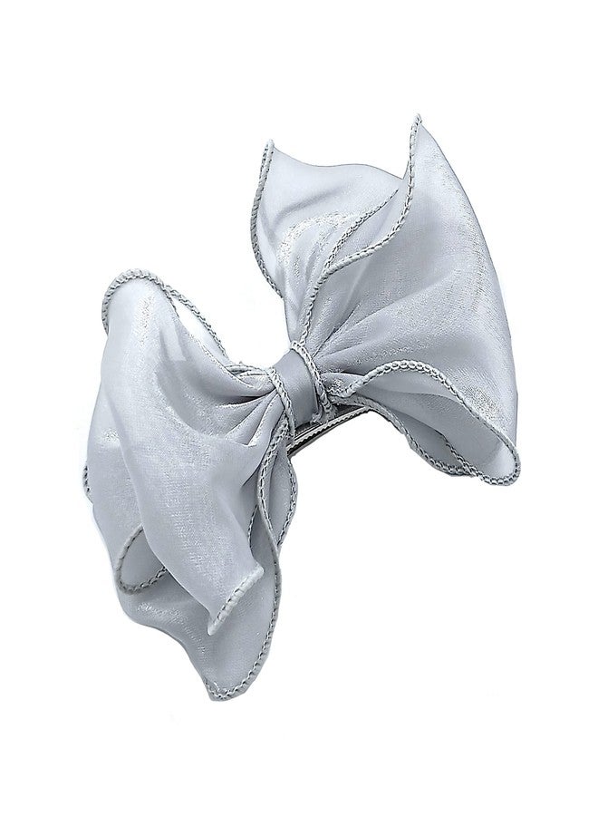 Fairytale Three Layers Hair Clip for Kid Yarn Barrettes Bow Princess Hairgrip Hair Pin Fairy Girl Sweet Lace Hair Accessories (Grey) - Image 2