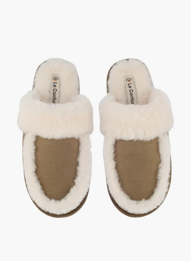 Le Confort Faux Fur Bedroom Slippers