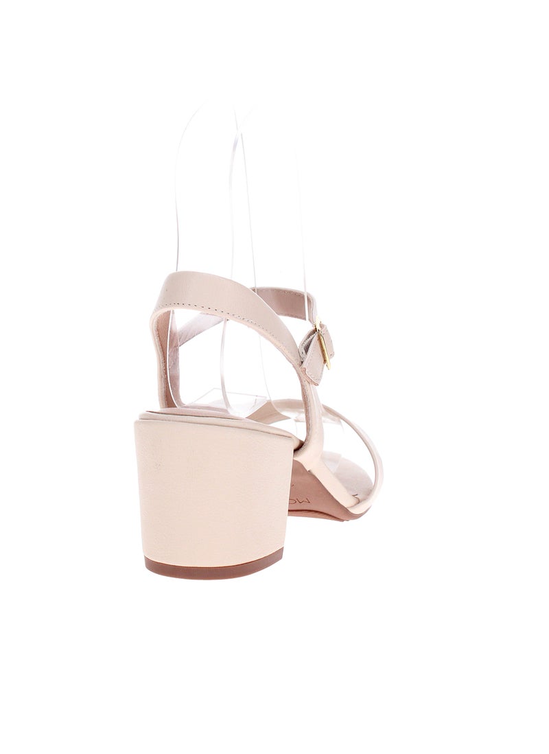 Modare Ladies Mid Heel Sandals Beige | Made In Brazil - Image 3
