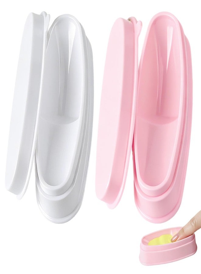 ANGNYA Nail Dip Container Dipping Powder Tray Set - 2 Pack French Manicure Dipping Powder Trays with Smile Line Guide for Professional DIY Nail Art - Image 1