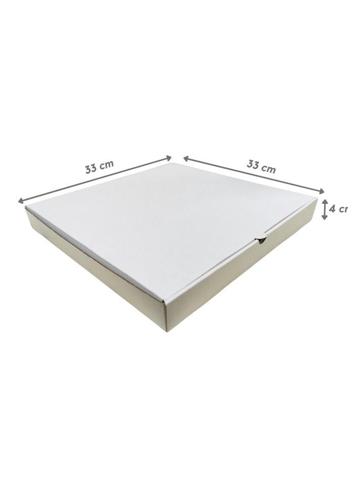 YASHTECH White Kraft Pizza Box Ecofriendly Disposable Takeaway Box Large 100 Pcs‎  - Image 3