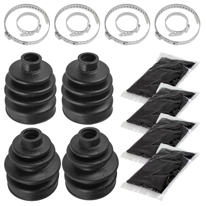 Caltric 2 Front Inner Outer Axle CV Boot Kit Compatible with Honda TRX350FE TRX350FM Rancher 20002005